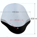 motorcycle windshield MP3 500 PIAGGIO-wymiara