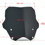 motorcycle windshield fjr1300 newway dark gray_wymiara