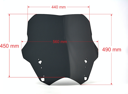 motorcycle windshield fjr1300 newway dark gray_wymiara