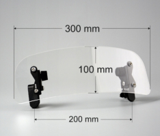 Deflektor 30x10cm motocyklowy uniwersalny – C-SHAPE