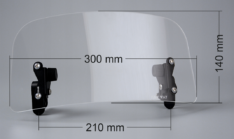 Deflektor 30x14cm motocyklowy uniwersalny – C-SHAPE